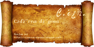Czérna Ágnes névjegykártya